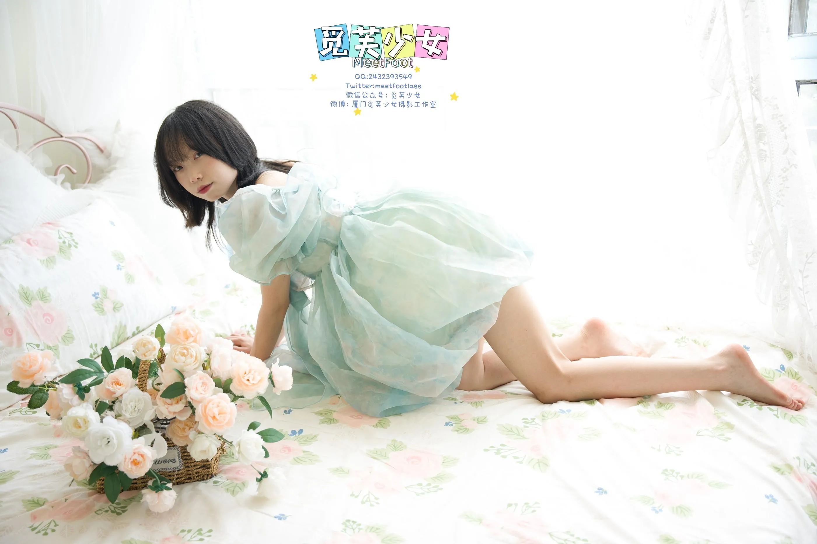 觅芙少女 NO.033 小婉-一袭蓝色纱裙构筑今晚浪漫的梦境-PIC [249P]插图8